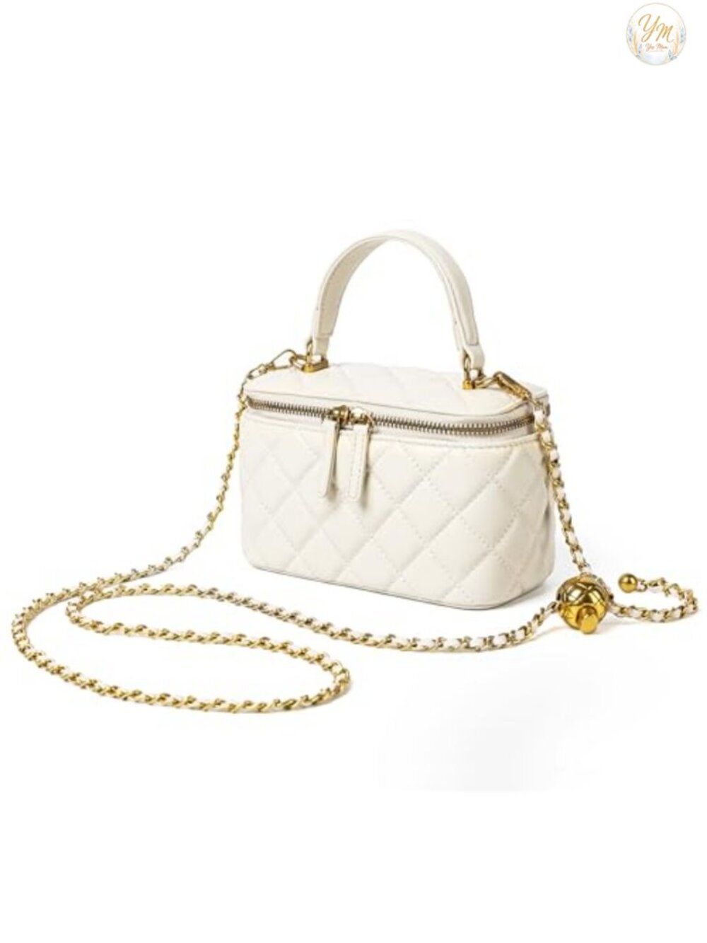 Genuine Leather Small Crossbody Purse Women Quilted Top Handle Box Bag